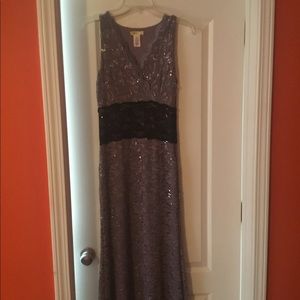 Formal lace and small sequins gown